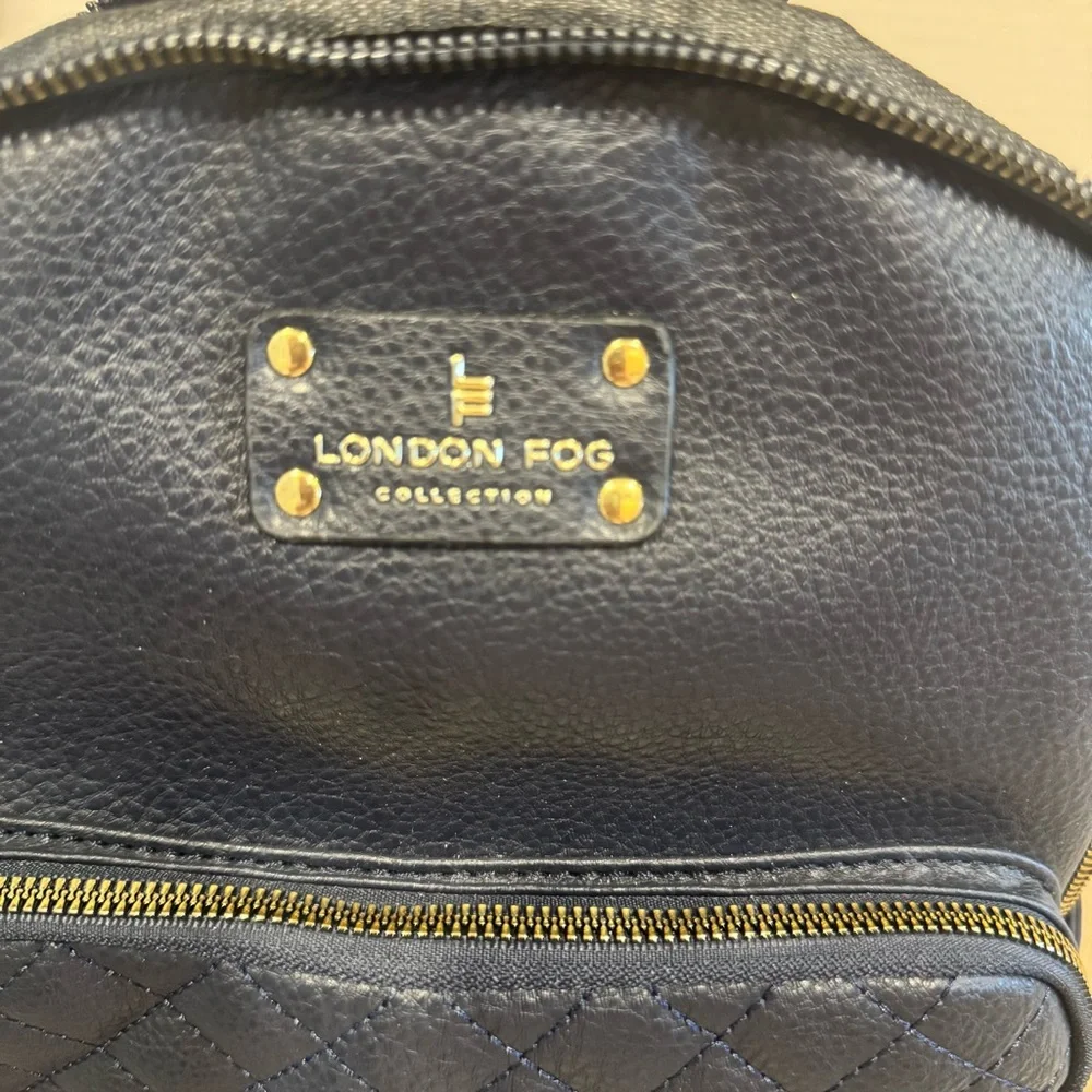 London Fog  Edie Quilted Backpack with Gold Hardware